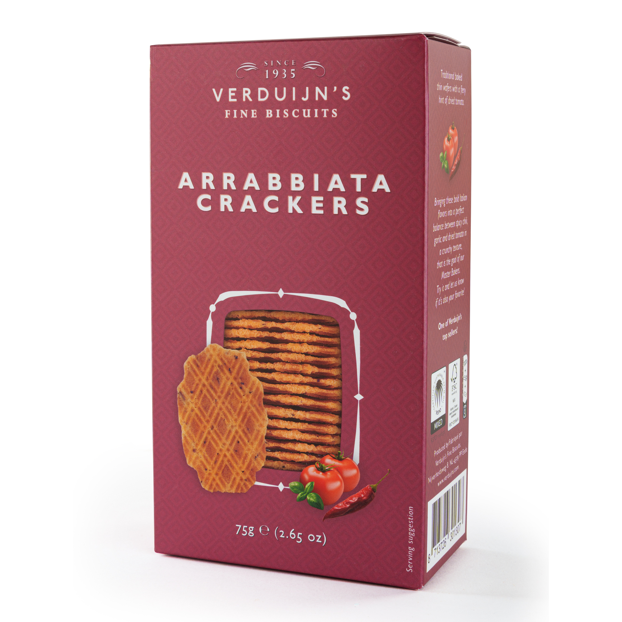 Feines Waffelgebäck mit Arrabbiata 
