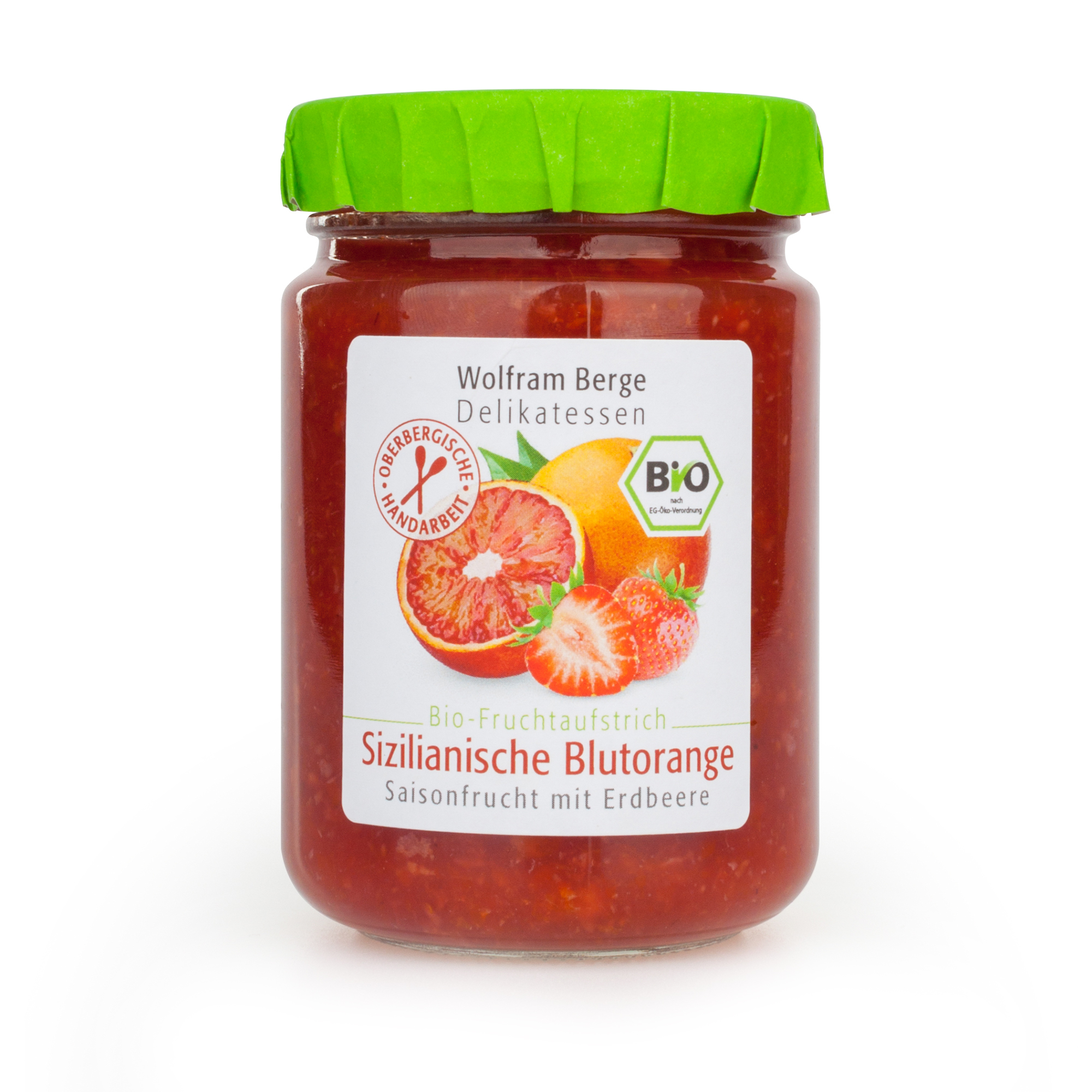 BIO2002 Bio Sizilianische Blutorange Fruchtaufstrich mit Erdbeere