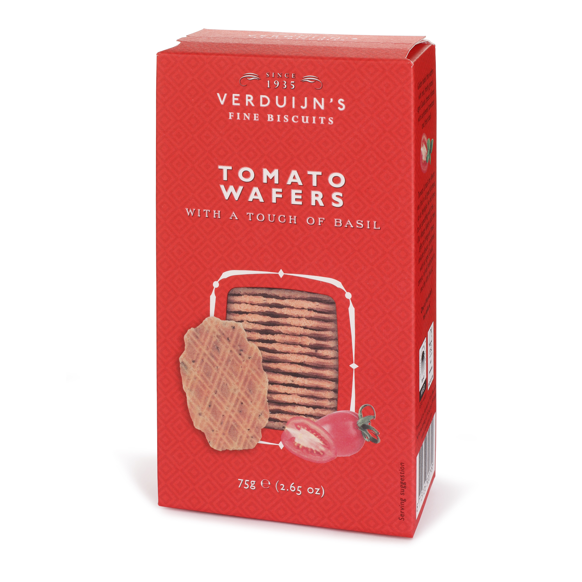 51100414 Waffelgebäck mit Tomate und Basilikum