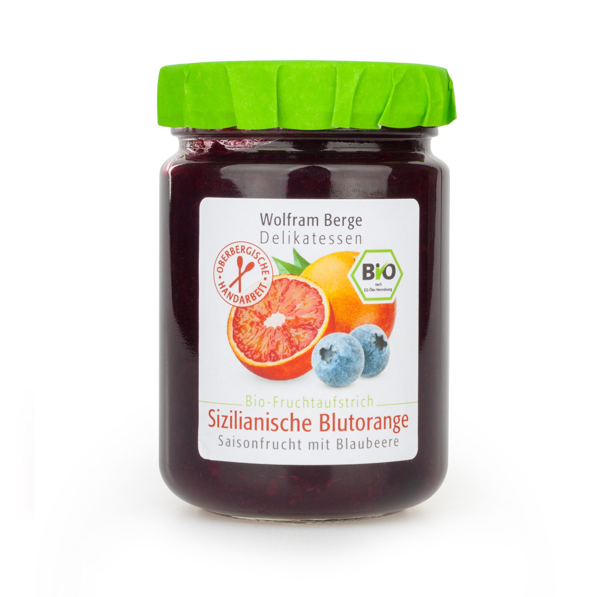 BIO2004 Bio Sizilianische Blutorange Fruchtaufstrich mit Blaubeere