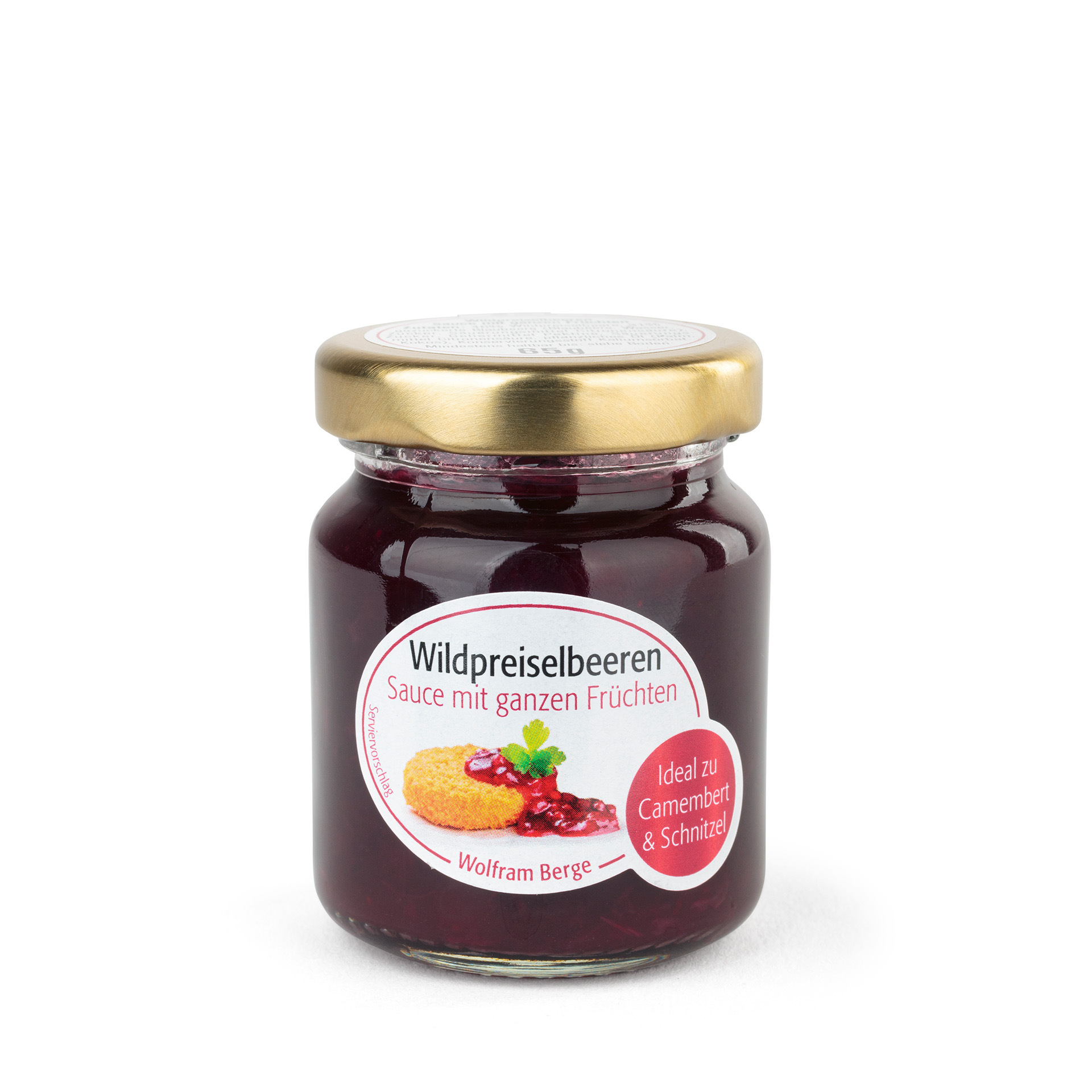 Wildpreiselbeeren-Sauce mit ganzen Früchten
