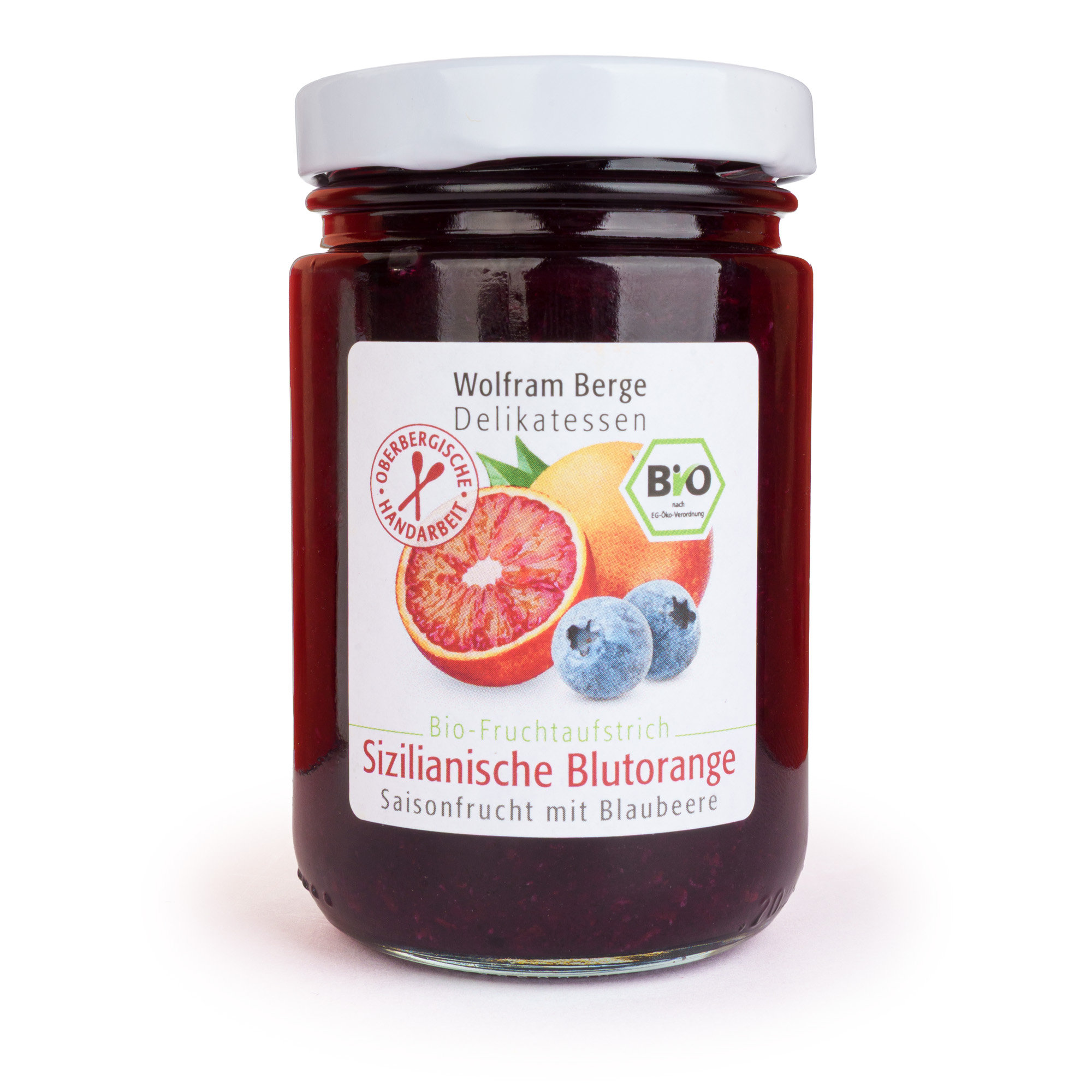 Bio Sizilianische Blutorange Fruchtaufstrich mit Blaubeere