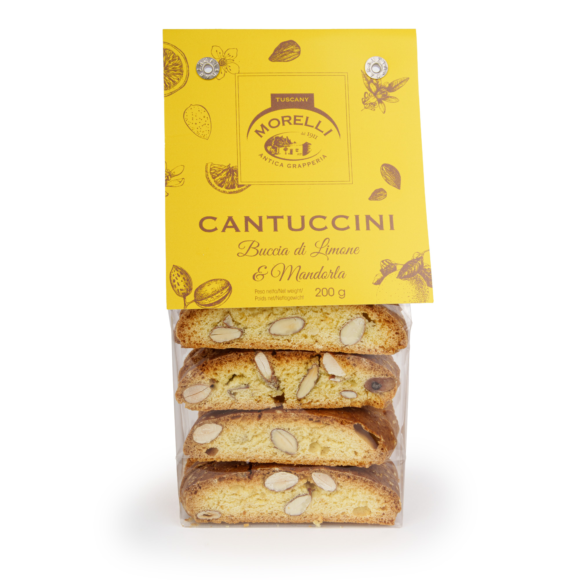Cantuccini Bucce di Limone e Mandorle - Gebackene Kekse mit Zitrone