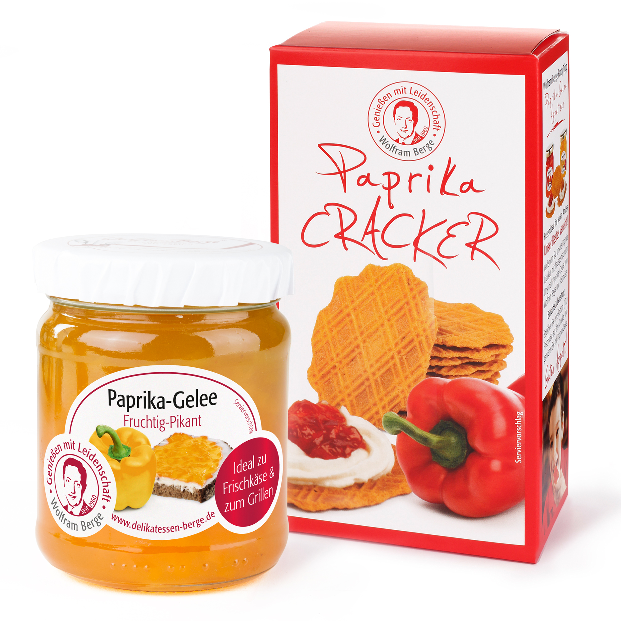 Gelbes Paprika-Gelee + Paprika Cracker Set
