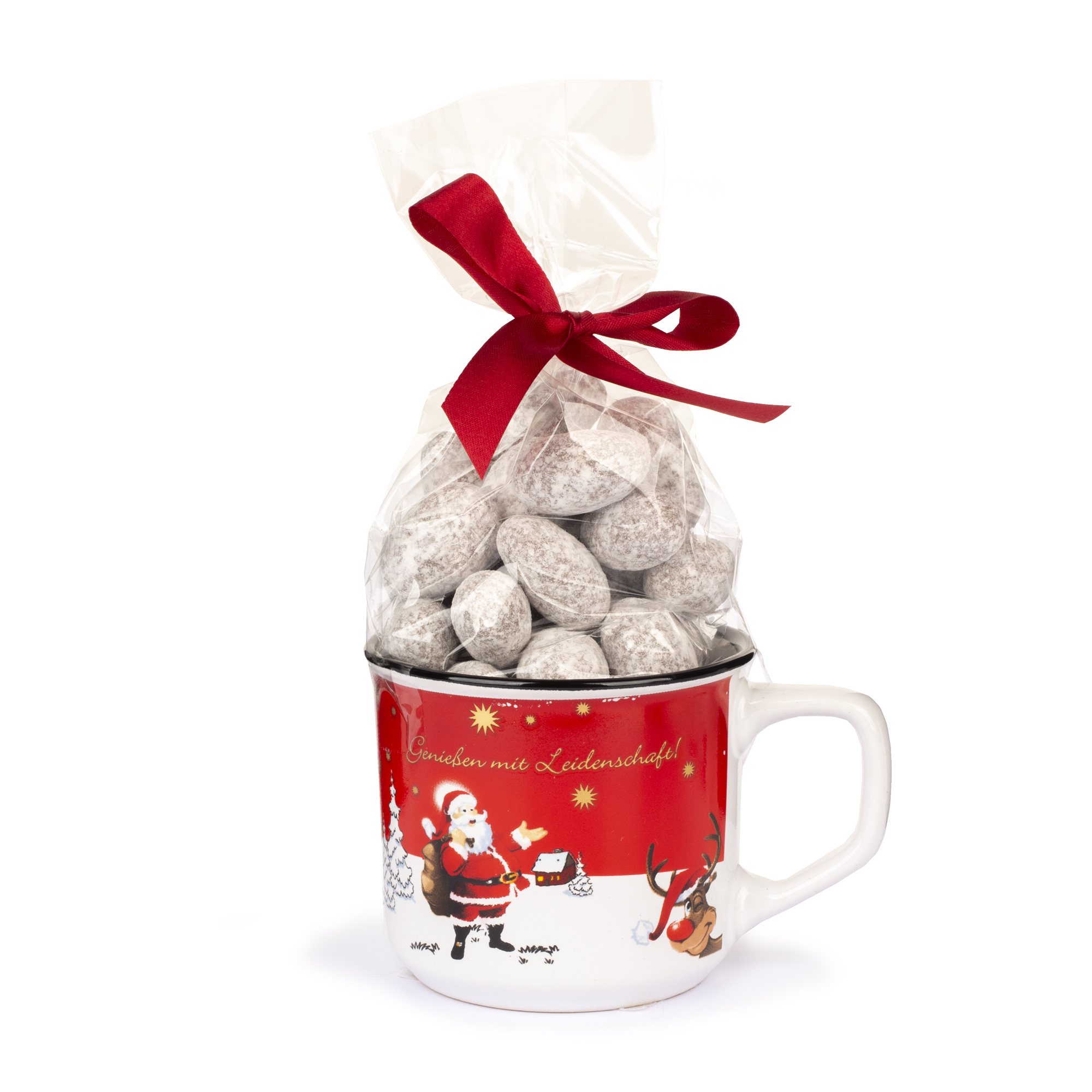 Gewürzmandeln in unserer Original Wolfram Berge Weihnachtstasse