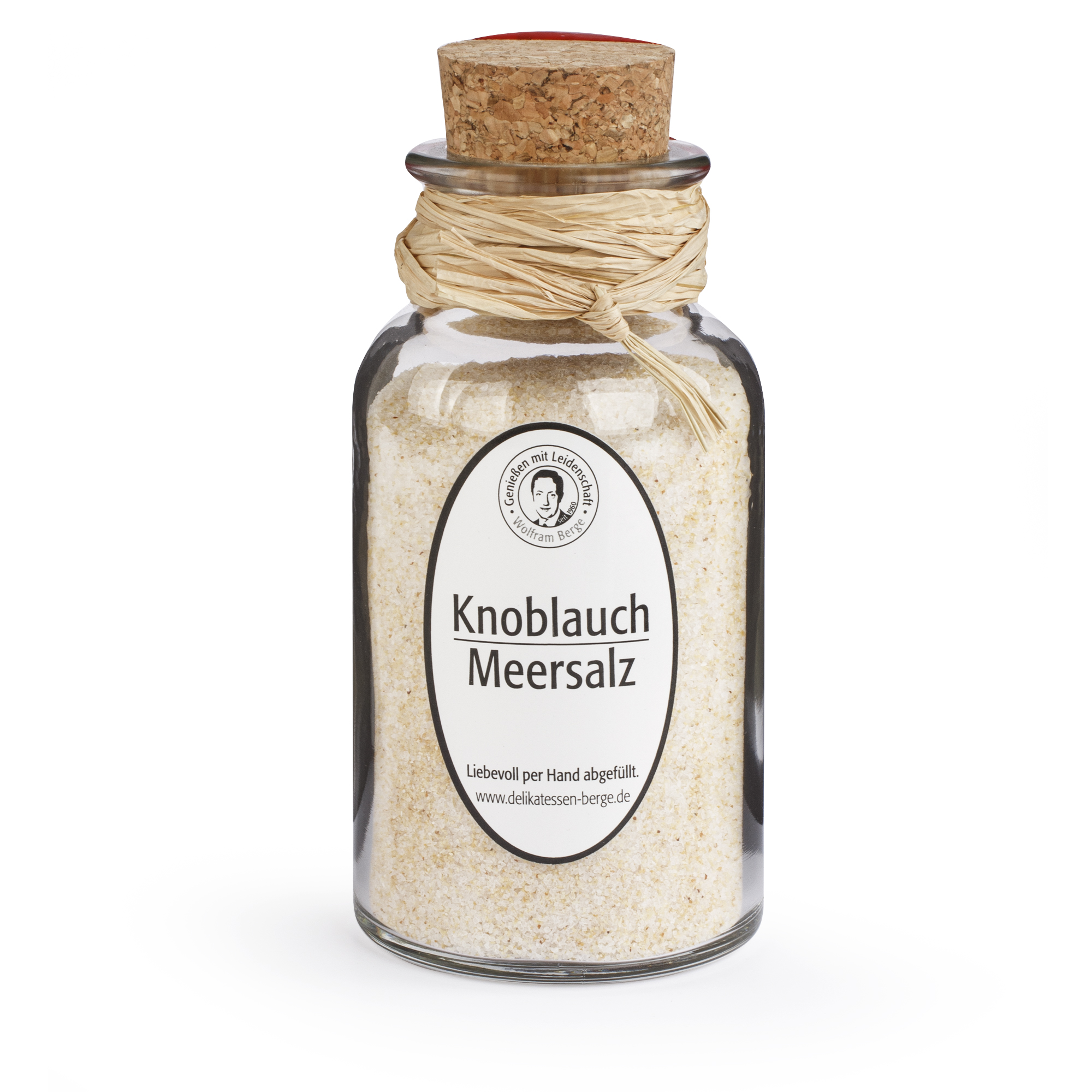 Knoblauch-Meersalz im Apothekerglas